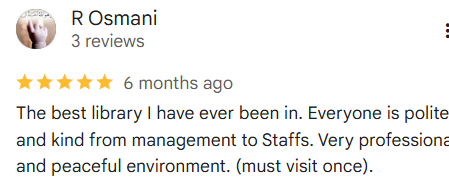 Student Review Screenshot